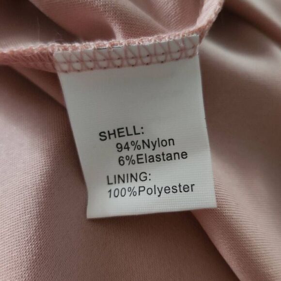 CBbonlinedress Women Size XL Pink High Low Halter Cocktail A-line Lace Dress - Picture 7 of 10